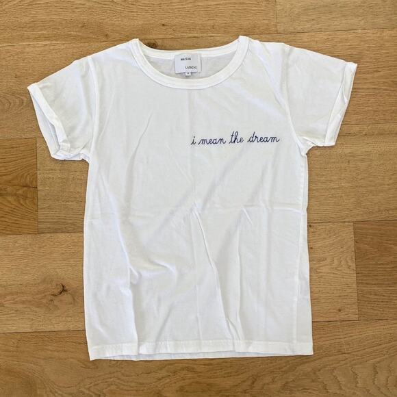 Maison Labiche  - I Mean The Dream Tee in White - Picture 1 of 5